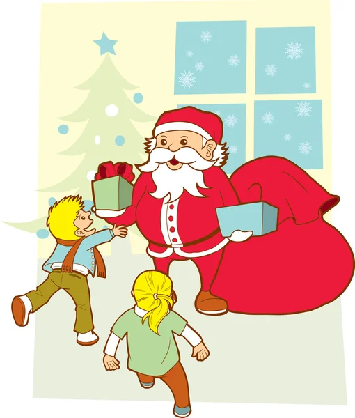 Gifts from Santa Claus — Stock Vector