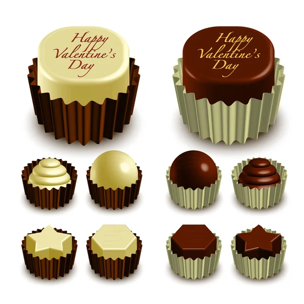 Chocolates de San Valentín — Vector de stock