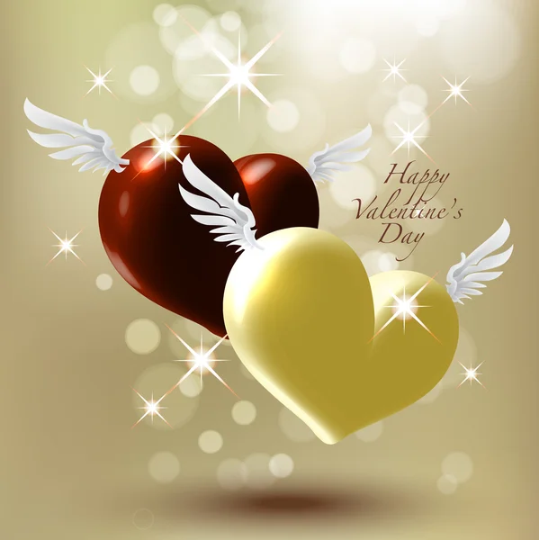 Chocolat anges amoureux — Image vectorielle