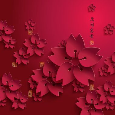 Çin yeni yılı kağıt çiçekler