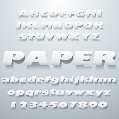 Paper Graphic Alphabet clipart