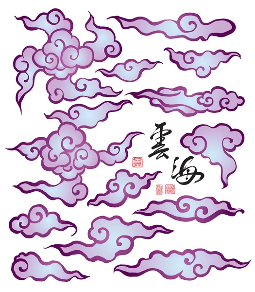 Nuages chinois — Image vectorielle