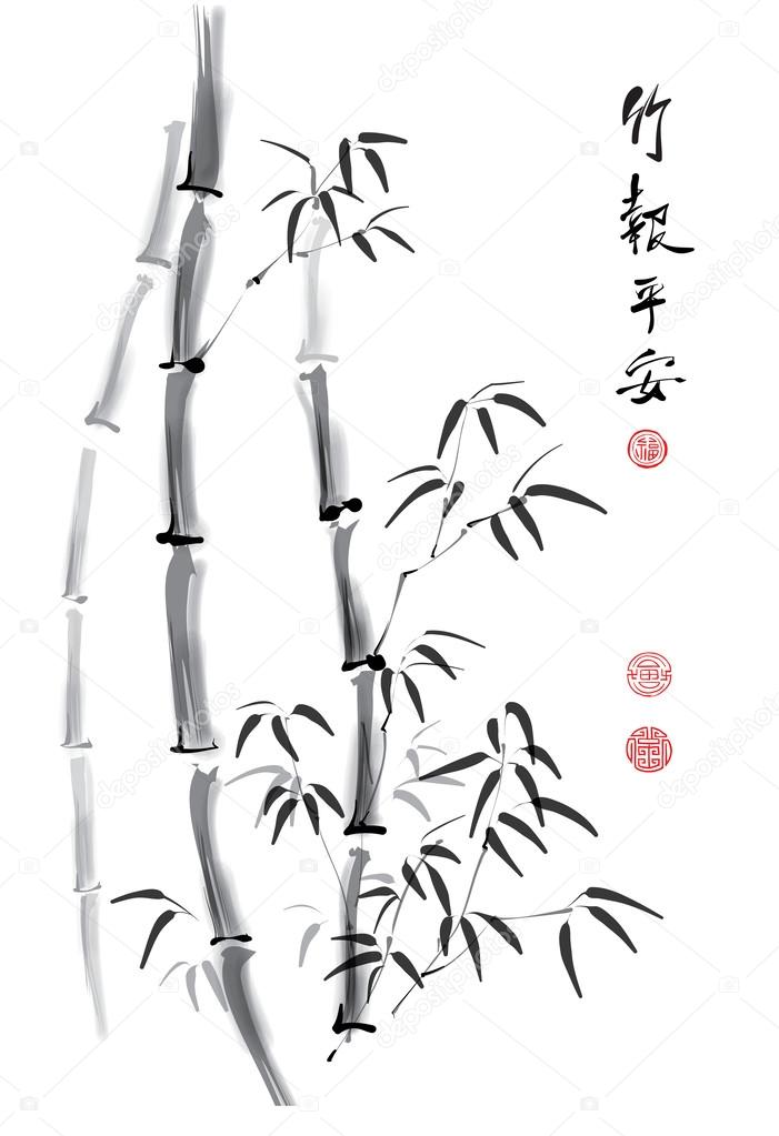 Bamboo Ink Painting Stock Vector Image By C Yienkeat