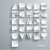 papírové grafické abeceda sada