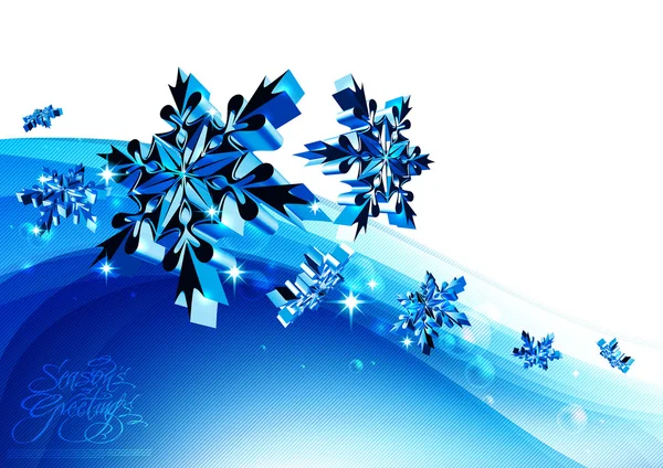 Funky Christmas Snowflakes — Stock Vector