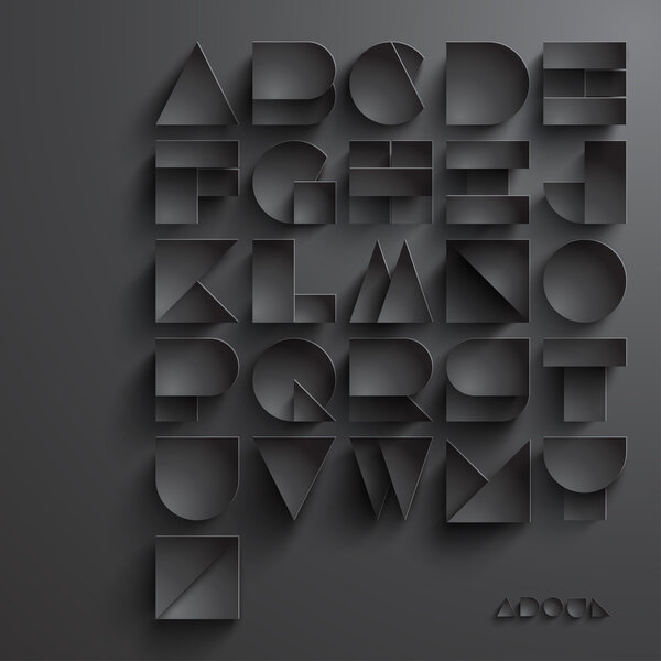 Paper Graphic Alphabet Set