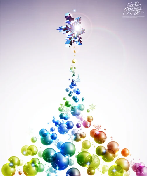 Vector Bubble Christmas Tree — Stock Vector