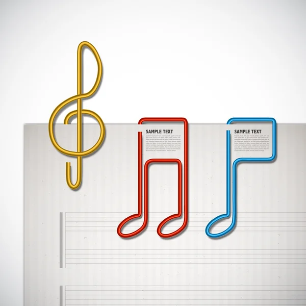 Trombone en forme de mélodie — Image vectorielle