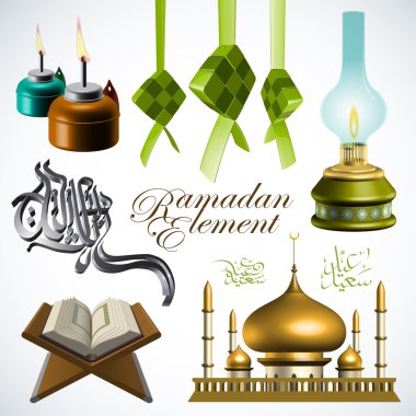 3D-ramadan vectorelement.