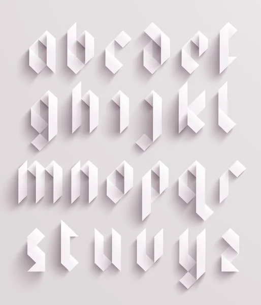 Graphisches Alphabet auf Papier — Stockvektor