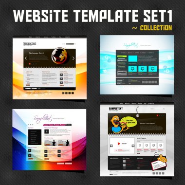 Web sitesi tasarım şablonu seti