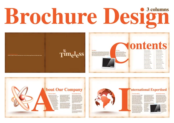 Modello di progettazione layout opuscolo aziendale — Vettoriale Stock
