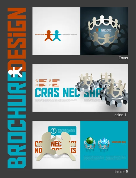 Zakelijke thema brochure lay-out — Stockvector