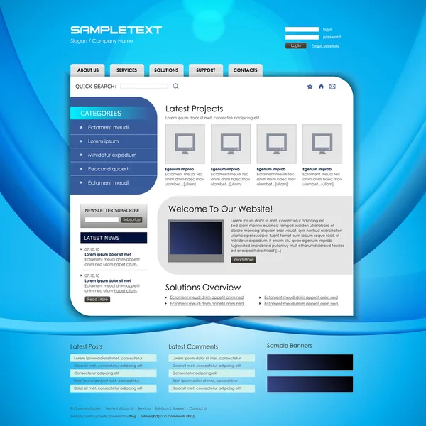 Vektor webbplats Design Mall — Stock vektor