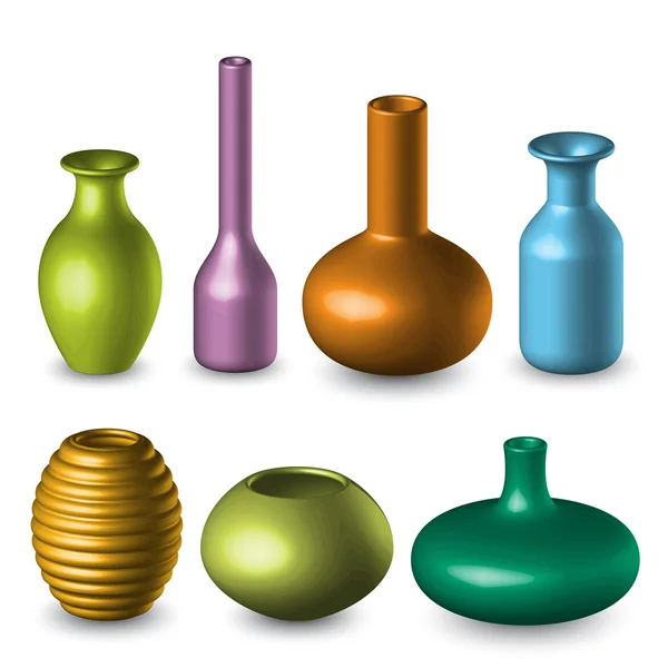 Set di vasi 3D — Vettoriale Stock