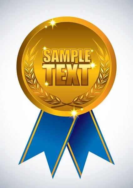 Gold Award Ribbon Badge — Stock Vector