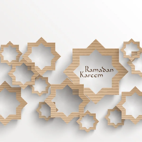 3D Muslim Paper Graphics — Stock Vector