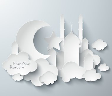 3D Müslüman kağıt grafik.