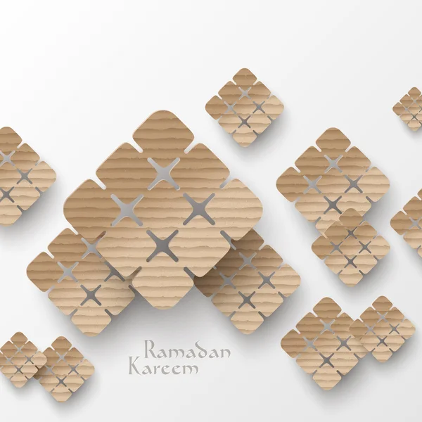 3D Muslim Cardboard Graphics — Stock Vector