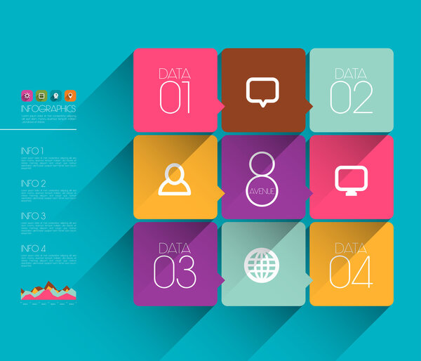 Плоский графический шаблон
