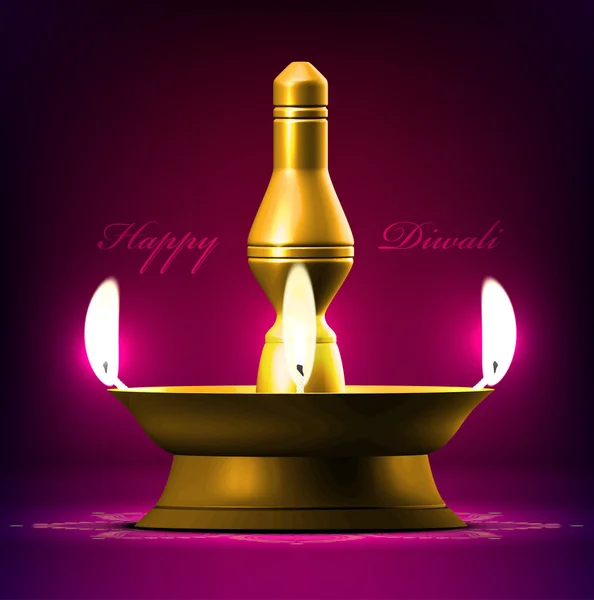 Diwali olejová lampa — Stockový vektor