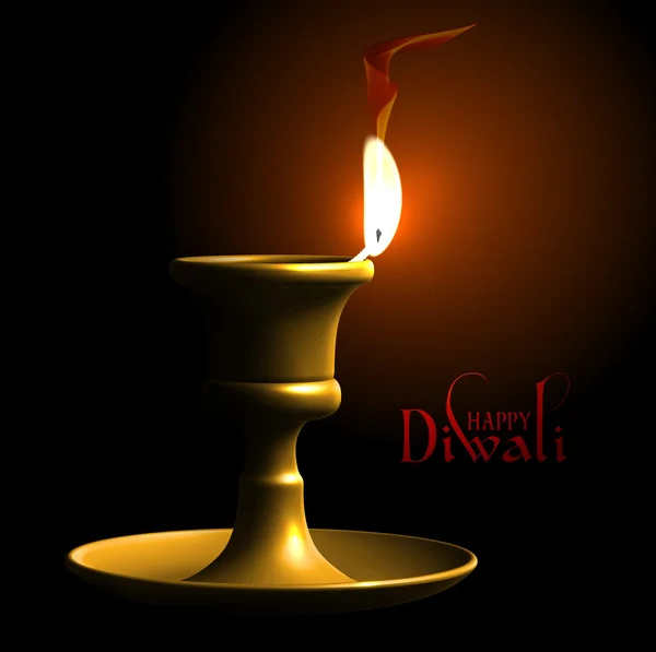 Vector diwali olielamp — Stockvector