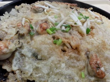 sıcak levha, Tay tarzında kızarmış midye krep.