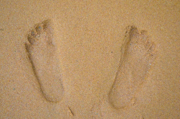Foot prints on beach