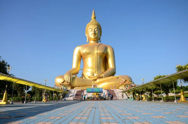 Patung besar buddha di Wat muang , — Stok Foto