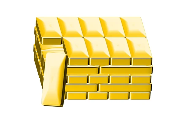 Gold bullion stacked — Stock Photo, Image