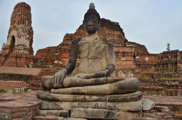 Buda heykeli, wat mahatat, ayutthaya, Tayland.