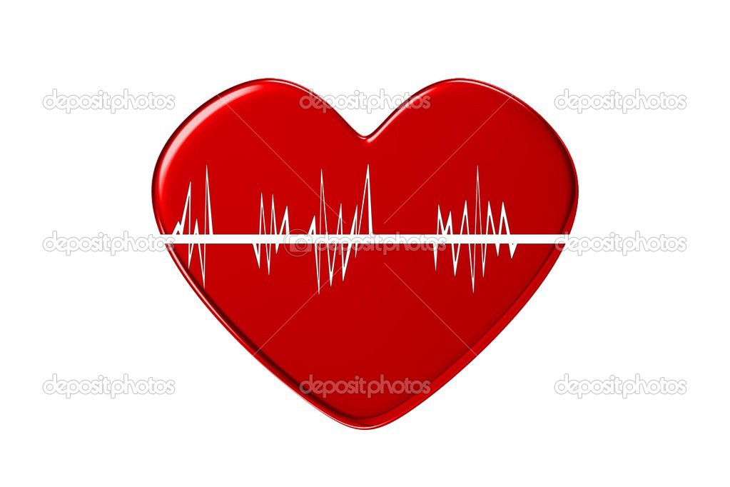 Illustration depicting a graph from a heart