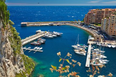 harbor Monako görünümü Lüks Yatlar. Bay dail kap.