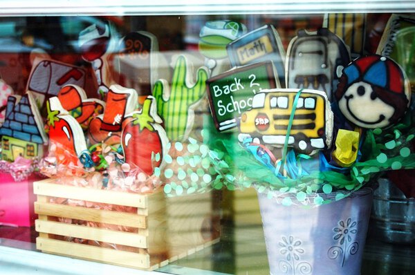 back to school store and sweets