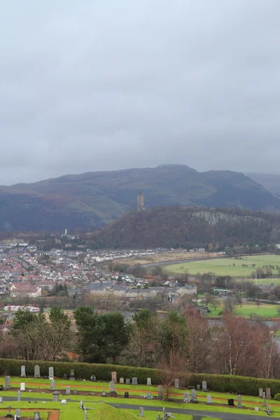 View over Stirling from Stirling Castle, Scotland, UK — стоковое фото