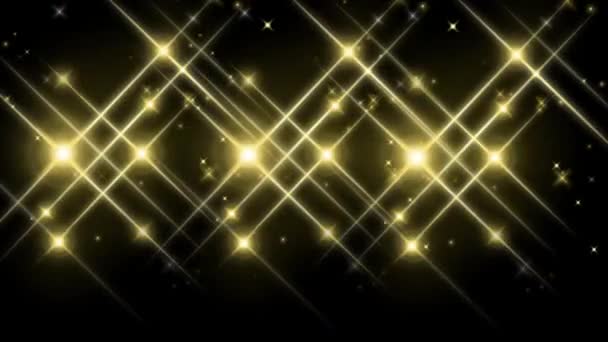 Жовте Світло Лінза Спалахують Чорному Тлі — стокове відео