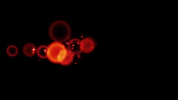 Animazione Luce Rossa Brilla Sfondo Nero — Video Stock