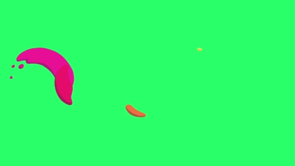Animazione Colorato Effetto Linea Velocità Sfondo Verde — Video Stock