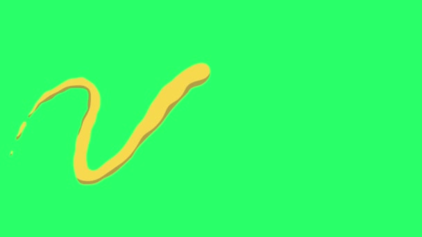 动画橙色速度线对绿色背景的影响 — 图库视频影像