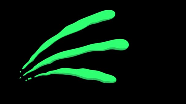 Animation Grüner Speedline-Effekt auf schwarzem Hintergrund.