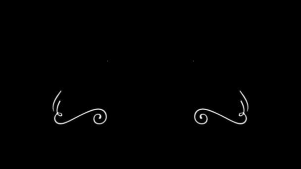 Siyah Arkaplanı Olan Animasyon Beyaz Çizimi Çerçevesi — Stok video