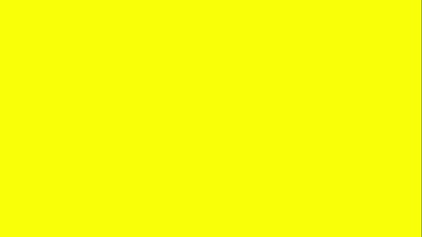 Siyah Arkaplanda Animasyon Sarı Şimşek — Stok video