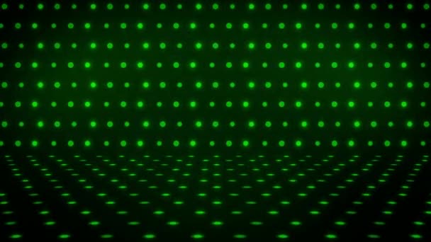 Realistic Green Light Beam Shines Stage — Stock Video