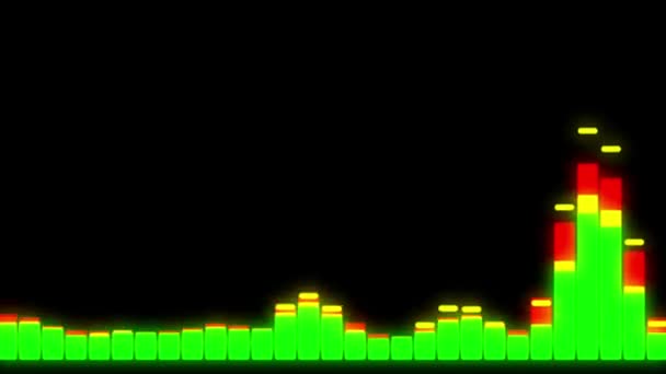 Animatie Groen Nois Golf Effect Zwarte Achtergrond — Stockvideo