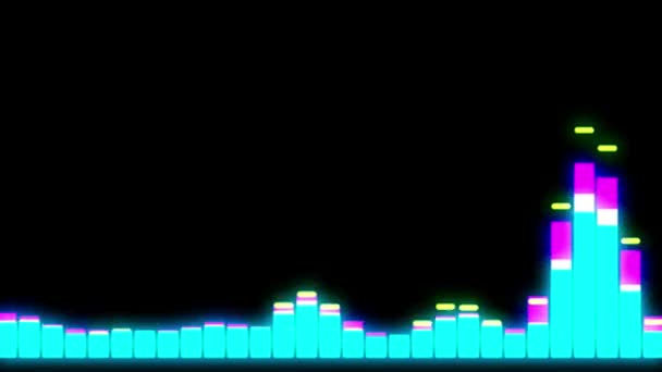 Animation Arktisk Nois Våg Effekt Svart Bakgrund — Stockvideo