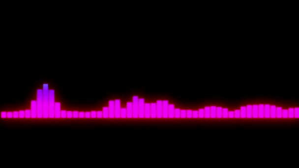 Animace Růžová Nois Wave Efekt Černém Pozadí — Stock video