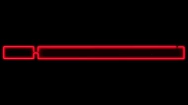 Siyah arkaplan üzerindeki metin kutusu için animasyon renkli neon ışıklı geometrik şekil.