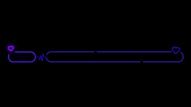 Siyah arkaplan üzerindeki metin kutusu için animasyon renkli neon ışıklı geometrik şekil.