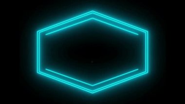 Siyah arkaplan üzerindeki yazı için animasyon arktik ışık geometrik şekli.