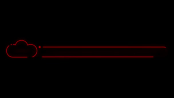 Animace Barevné Neonové Světlo Geometrický Tvar Pro Textové Pole Černém — Stock video